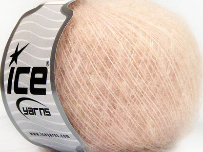 Lot of 10 Skeins ICE KID MOHAIR FINE (30% Kid Mohair) Yarn Light Pink