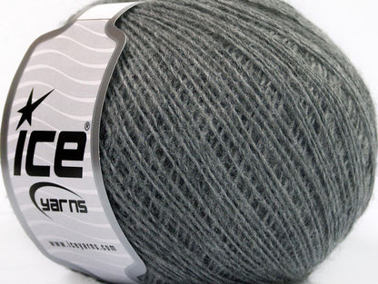 Lot of 8 Skeins Ice Yarns ACRYL CORD FINE Hand Knitting Yarn Grey