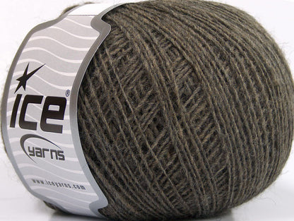 Lot of 8 Skeins Ice Yarns WOOL CORD SPORT (50% Wool) Yarn Dark Camel