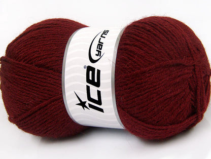 Lot of 4 x 100gr Skeins Ice Yarns ALPACA CLASSIC (25% Alpaca 25% Wool) Yarn Burgundy