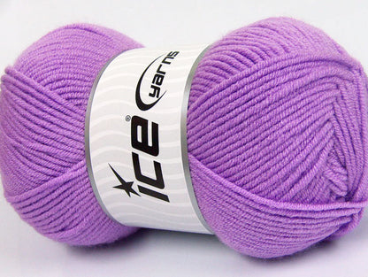 Lot of 4 x 100gr Skeins Ice Yarns CLASSIC ARAN Hand Knitting Yarn Lilac