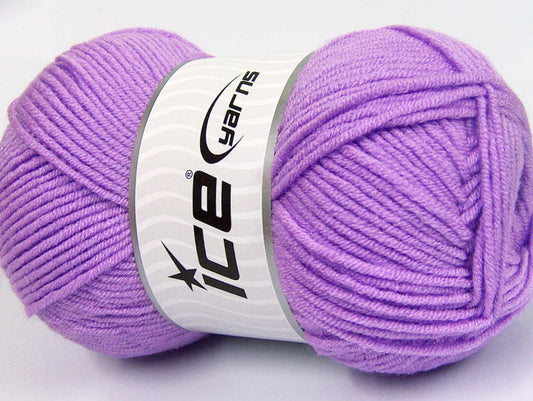 Lot of 4 x 100gr Skeins Ice Yarns CLASSIC ARAN Hand Knitting Yarn Light Lilac