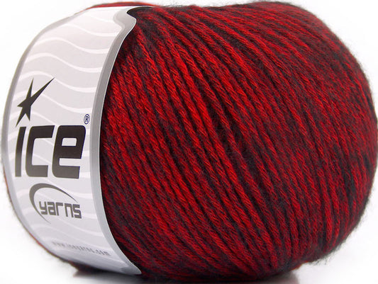Lot of 8 Skeins Ice Yarns BAMBOO SOFTAIR (15% Bamboo) Yarn Black Red