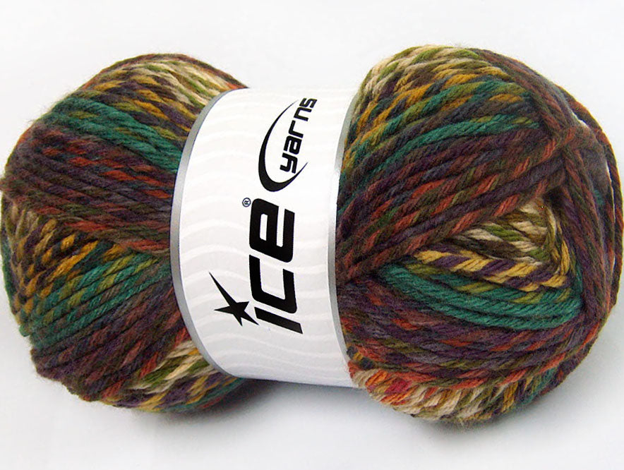 Lot of 4 x 100gr Skeins Ice Yarns HARMONY Yarn Maroon Teal Copper Green Shades