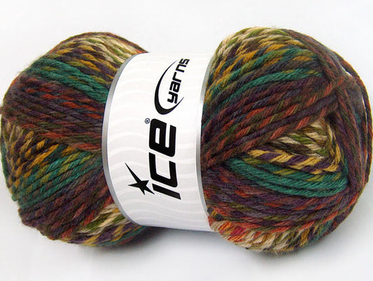 Lot of 4 x 100gr Skeins Ice Yarns HARMONY Yarn Maroon Teal Copper Green Shades