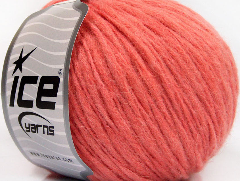 Lot of 8 Skeins ICE FLAMME MOHAIR (25% Mohair 35% Wool) Yarn Salmon