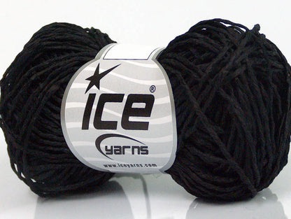 Lot of 8 Skeins Ice Yarns SALE SUMMER (100% Viscose) Hand Knitting Yarn Black
