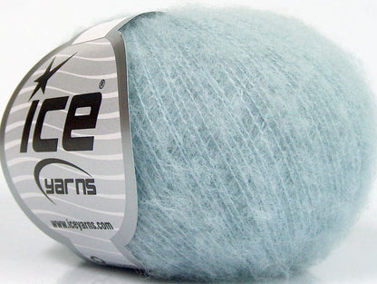 Lot of 10 Skeins ICE KID MOHAIR FINE (30% Kid Mohair) Yarn Baby Blue