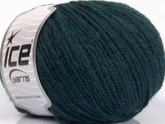 Lot of 8 Skeins ICE RONDO WOOL (40% Wool) Hand Knitting Yarn Dark Teal