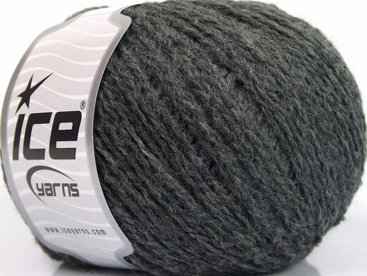 Lot of 8 Skeins ICE WOOL LIGHT (50% Wool) Hand Knitting Yarn Dark Grey