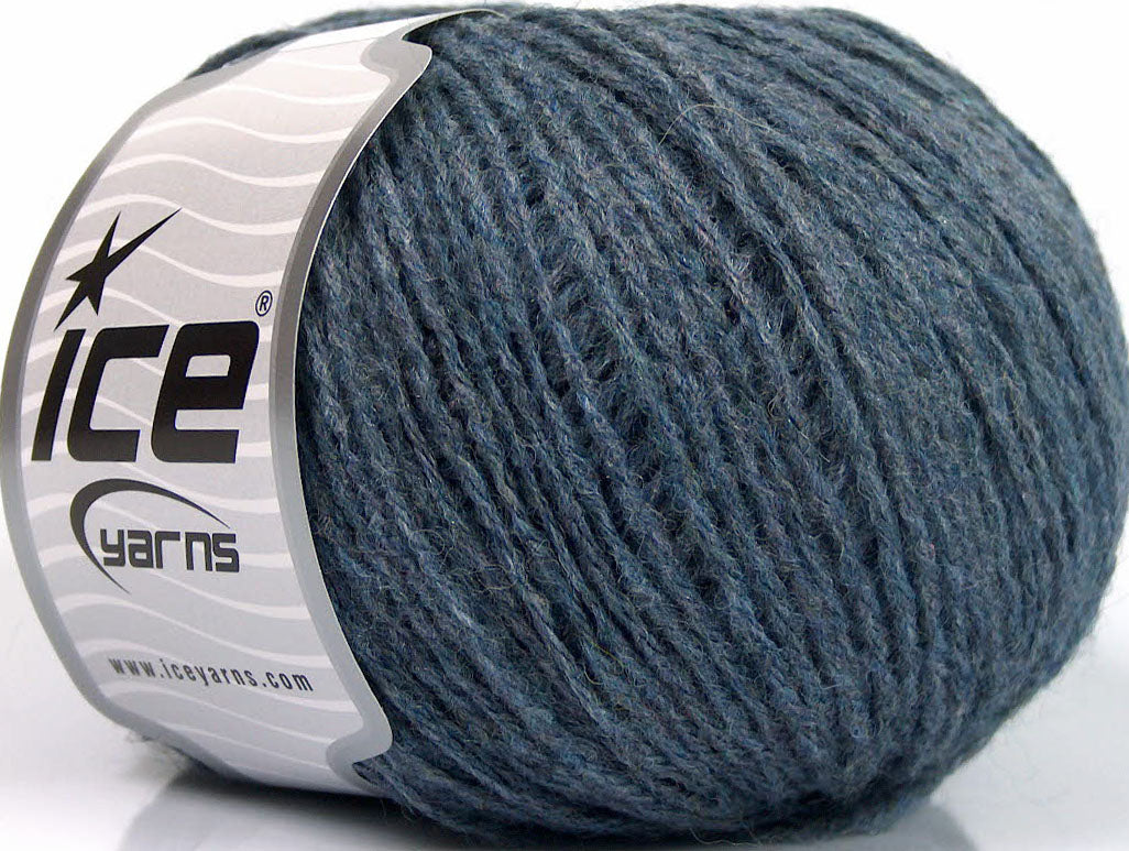 Lot of 8 Skeins ICE RONDO WOOL (40% Wool) Hand Knitting Yarn Jeans Blue