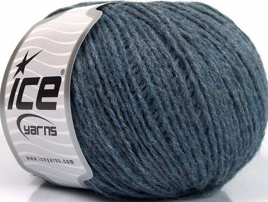 Lot of 8 Skeins ICE RONDO WOOL (40% Wool) Hand Knitting Yarn Jeans Blue