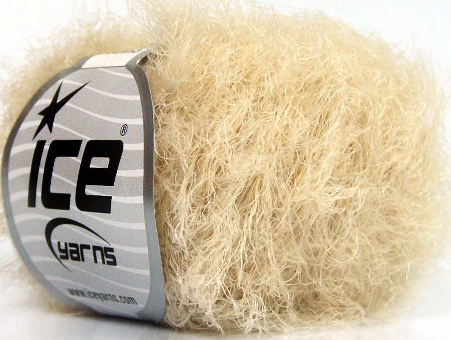 Lot of 8 Skeins ICE TECHNO Hand Knitting Yarn Dark Cream