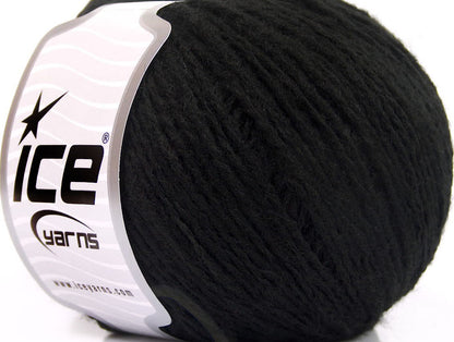 Lot of 8 Skeins Ice Yarns WOOL LIGHT (50% Wool) Hand Knitting Yarn Black