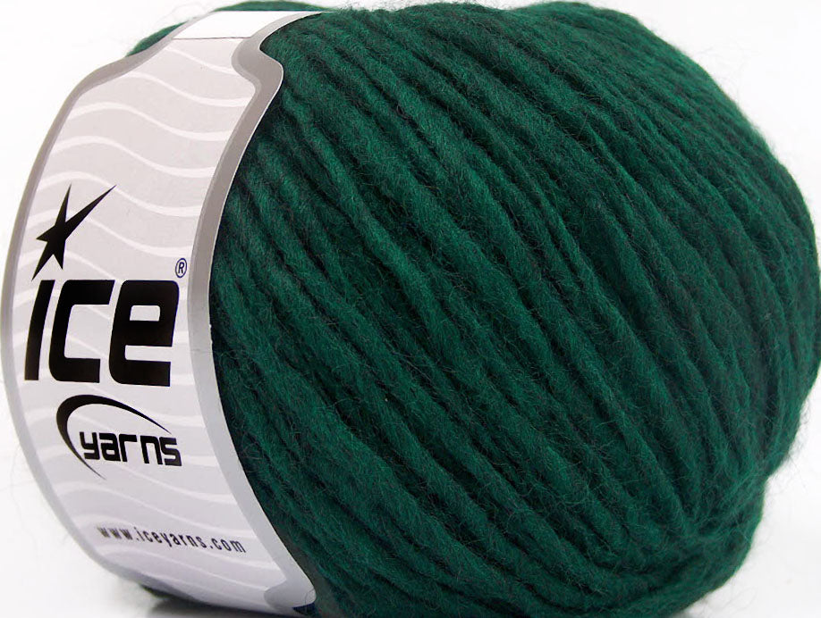 Lot of 8 Skeins ICE ETNO ALPACA (25% Alpaca 50% Merino Wool) Yarn Dark Green