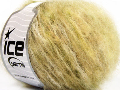 Lot of 8 Skeins ICE SALE LUXURY-PREMIUM (20% Alpaca 20% Wool) Yarn Green Shades Cream