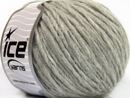 Lot of 8 Skeins ICE PERU ALPACA WORSTED (25% Alpaca 50% Merino Wool) Yarn Light grey