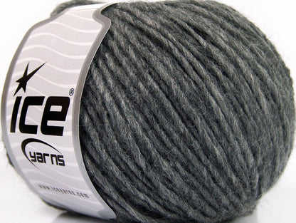 Lot of 8 Skeins ICE PERU ALPACA WORSTED (25% Alpaca 50% Merino Wool) Yarn Dark Grey
