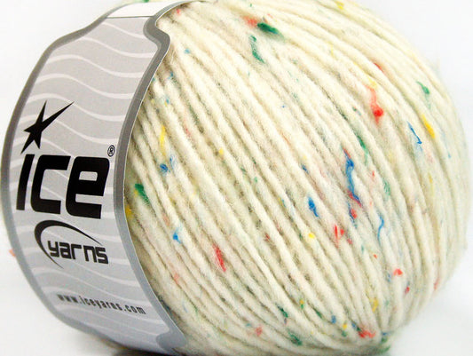 Lot of 8 Skeins ICE SALE WINTER (45% Wool 5% Visose) Hand Knitting Yarn White
