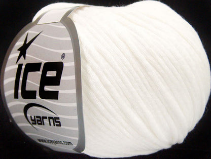Lot of 8 Skeins Ice Yarns SALE SUMMER (67% Cotton) Hand Knitting Yarn White