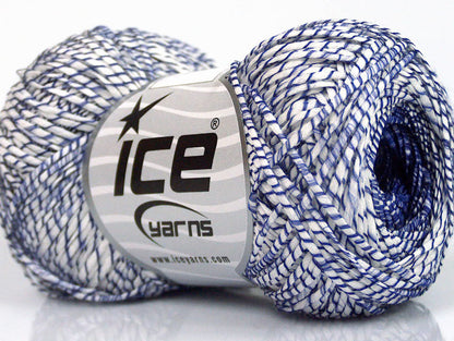 Lot of 8 Skeins Ice Yarns SALE SUMMER (87% Cotton 13% Viscose) Yarn Blue White