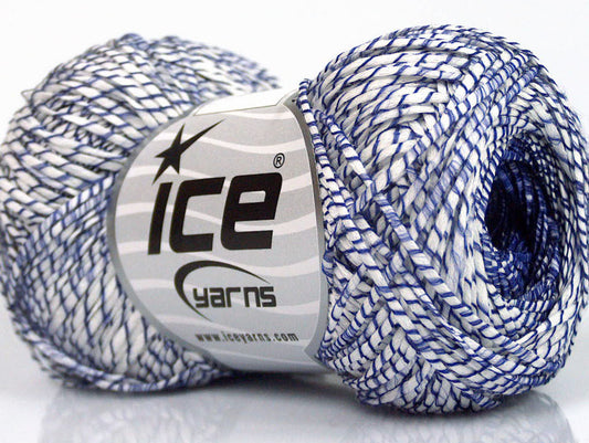 Lot of 8 Skeins Ice Yarns SALE SUMMER (87% Cotton 13% Viscose) Yarn Blue White