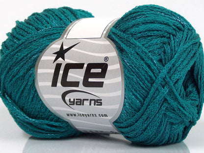 Lot of 8 Skeins Ice Yarns SALE SUMMER Hand Knitting Yarn Teal