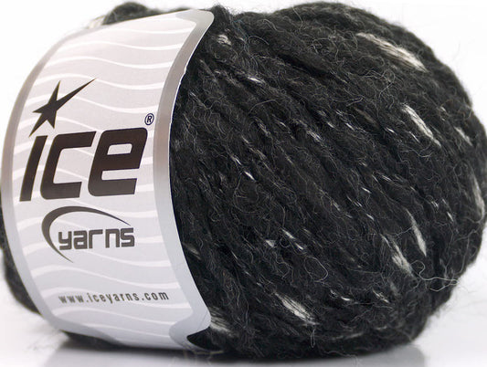 Lot of 8 Skeins ICE SALE WINTER (50% Wool) Hand Knitting Yarn Black