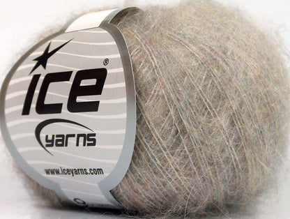 Lot of 10 Skeins ICE SUPERKID MOHAIR COMFORT (41% SuperKid Mohair 5% Merino Wool) Yarn Camel Melange