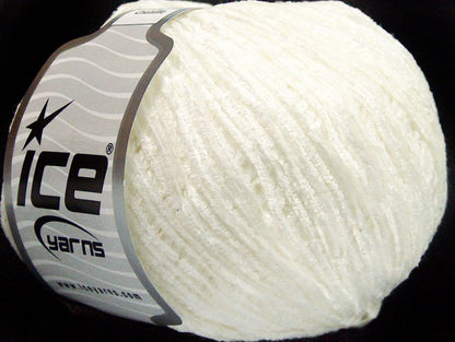 Lot of 6 Skeins ICE AMIGURUMI CHENILLE Hand Knitting Yarn White