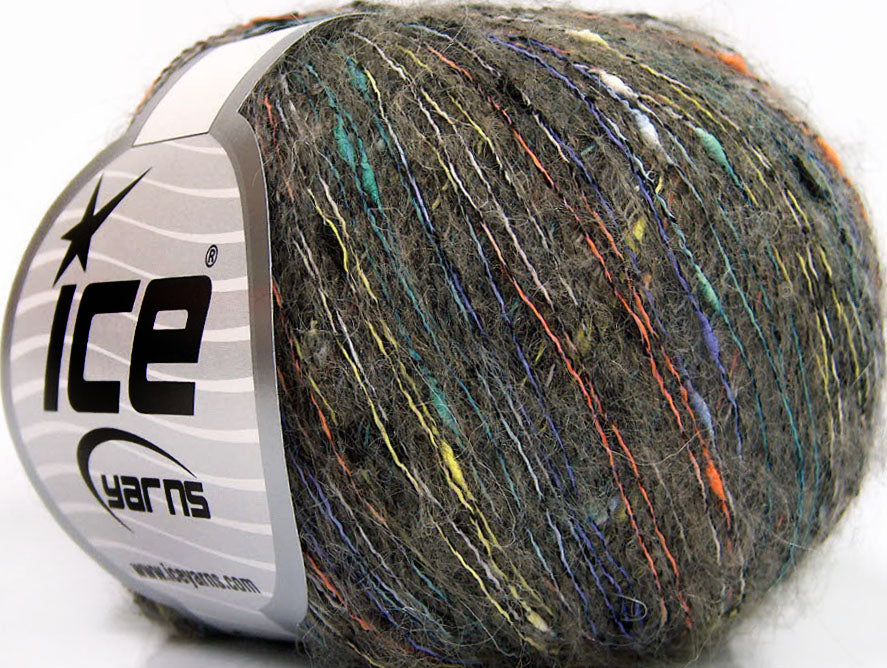 Lot of 8 Skeins ICE MOHAIR SHRIMP (25% Mohair) Hand Knitting Yarn Camel