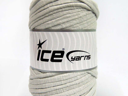 250 gr ICE YARNS UPCYCLED FABRIC 250 (95% Cotton 5% Elastan) Yarn Light Grey