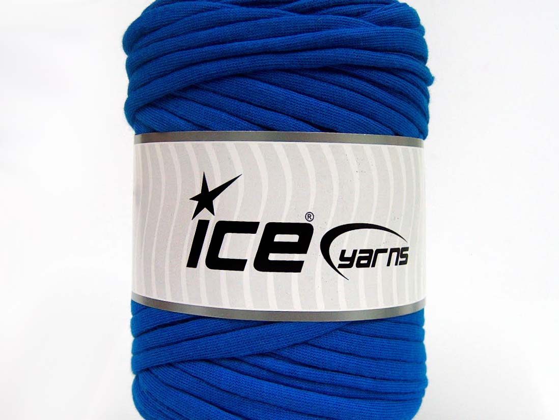 250 gr ICE YARNS UPCYCLED FABRIC 250 (95% Cotton 5% Elastan) Yarn Blue