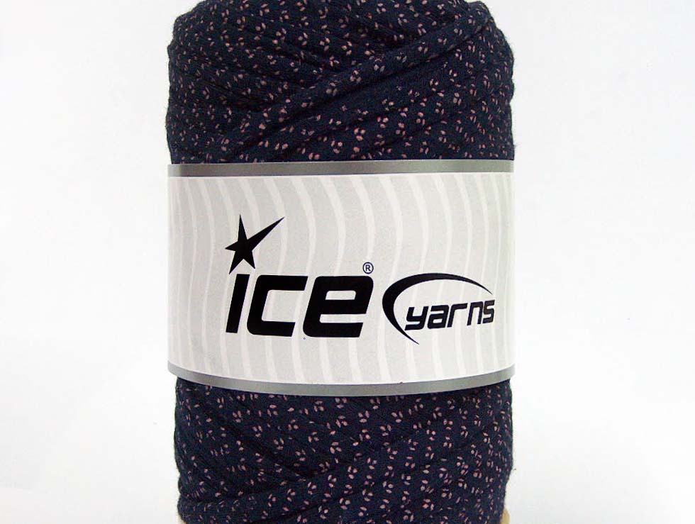 250 gr ICE UPCYCLED FABRIC 250 (95% Cotton 5% Elastan) Yarn Navy Light Pink