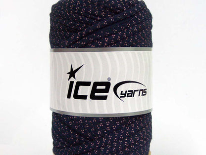 250 gr ICE UPCYCLED FABRIC 250 (95% Cotton 5% Elastan) Yarn Navy Light Pink
