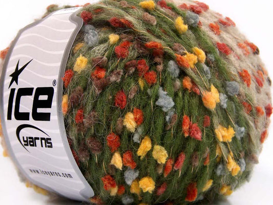 Lot of 6 Skeins Ice Yarns ALPACA PUNTO (20% Alpaca 20% Superwash Extrafine Merino Wool) Yarn Green Beige Copper Yellow Blue