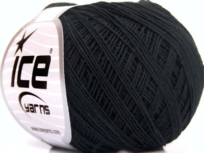 Lot of 8 Skeins Ice Yarns SALE SUMMER (67% Cotton) Hand Knitting Yarn Black