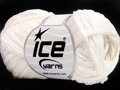 Lot of 8 Skeins Ice Yarns SALE SUMMER (85% Cotton) Hand Knitting Yarn White