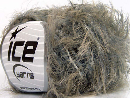 Lot of 8 Skeins Ice Yarns TECHNO PUFFY Yarn Camel Grey Shades White