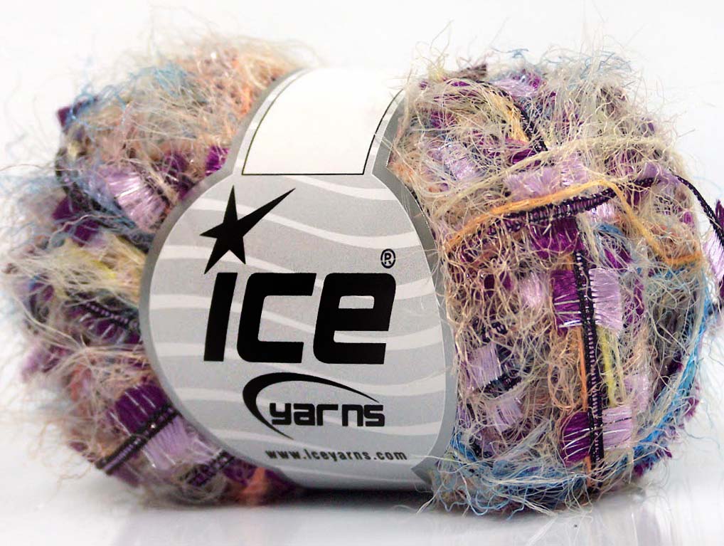 Lot of 8 Skeins Ice Yarns TECHNO QUINTE Yarn Salmon Lilac Fuschia Black Blue