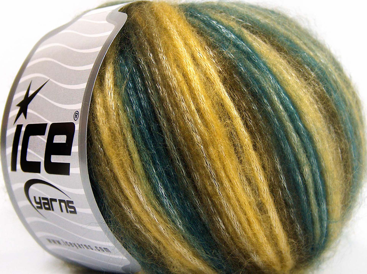 Lot of 8 Skeins Ice Yarns PICASSO Hand Knitting Yarn Brown Gold Green