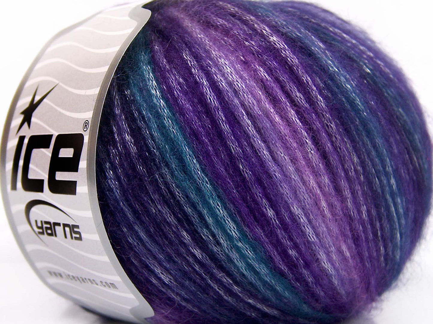 Lot of 8 Skeins Ice Yarns PICASSO Hand Knitting Yarn Purple Shades Turquoise