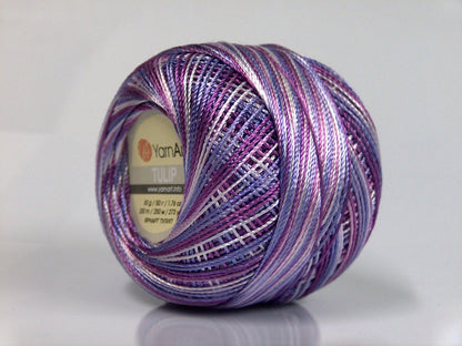 Lot of 6 Skeins Ice Yarns TULIP (100% MicroFiber) Yarn Lilac Shades