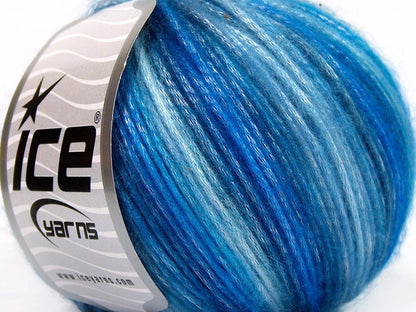 Lot of 8 Skeins Ice Yarns PICASSO Hand Knitting Yarn Turquoise Shades