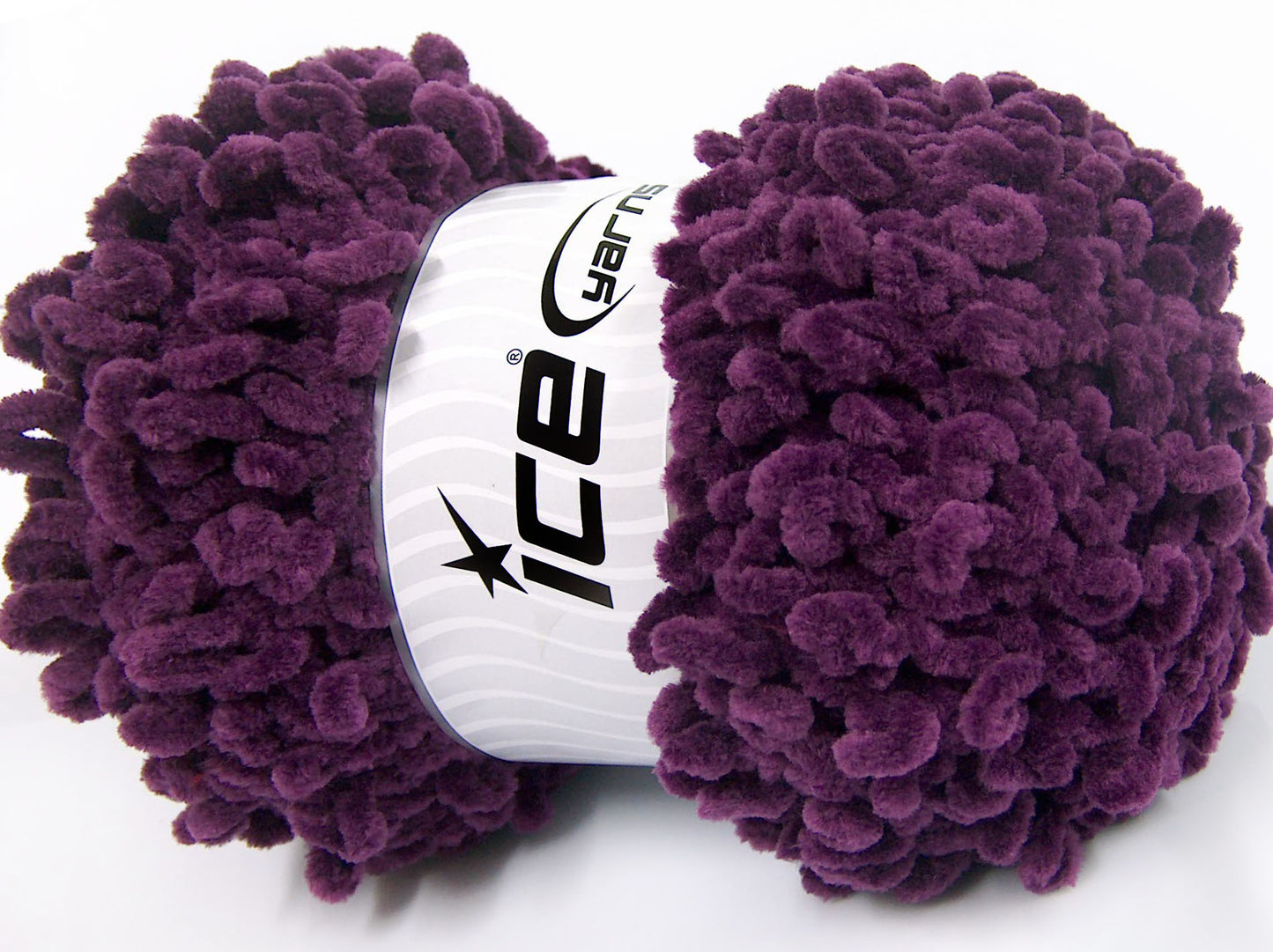 Lot of 4 x 100gr Skeins Ice Yarns CHENILLE LOOP (100% MicroFiber) Yarn Purple