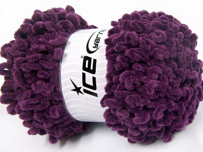 Lot of 4 x 100gr Skeins Ice Yarns CHENILLE LOOP (100% MicroFiber) Yarn Purple