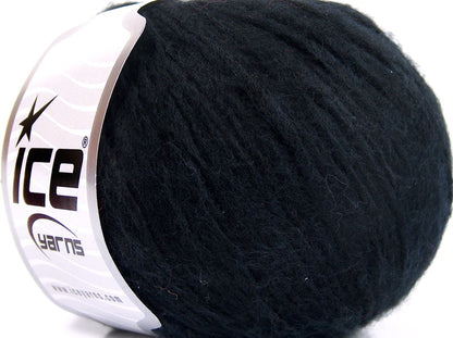 Lot of 6 Skeins Ice Yarns MERINO EXTRAFINE COTTON (30% Extrafine Merino Wool 30% Cotton) Yarn Black