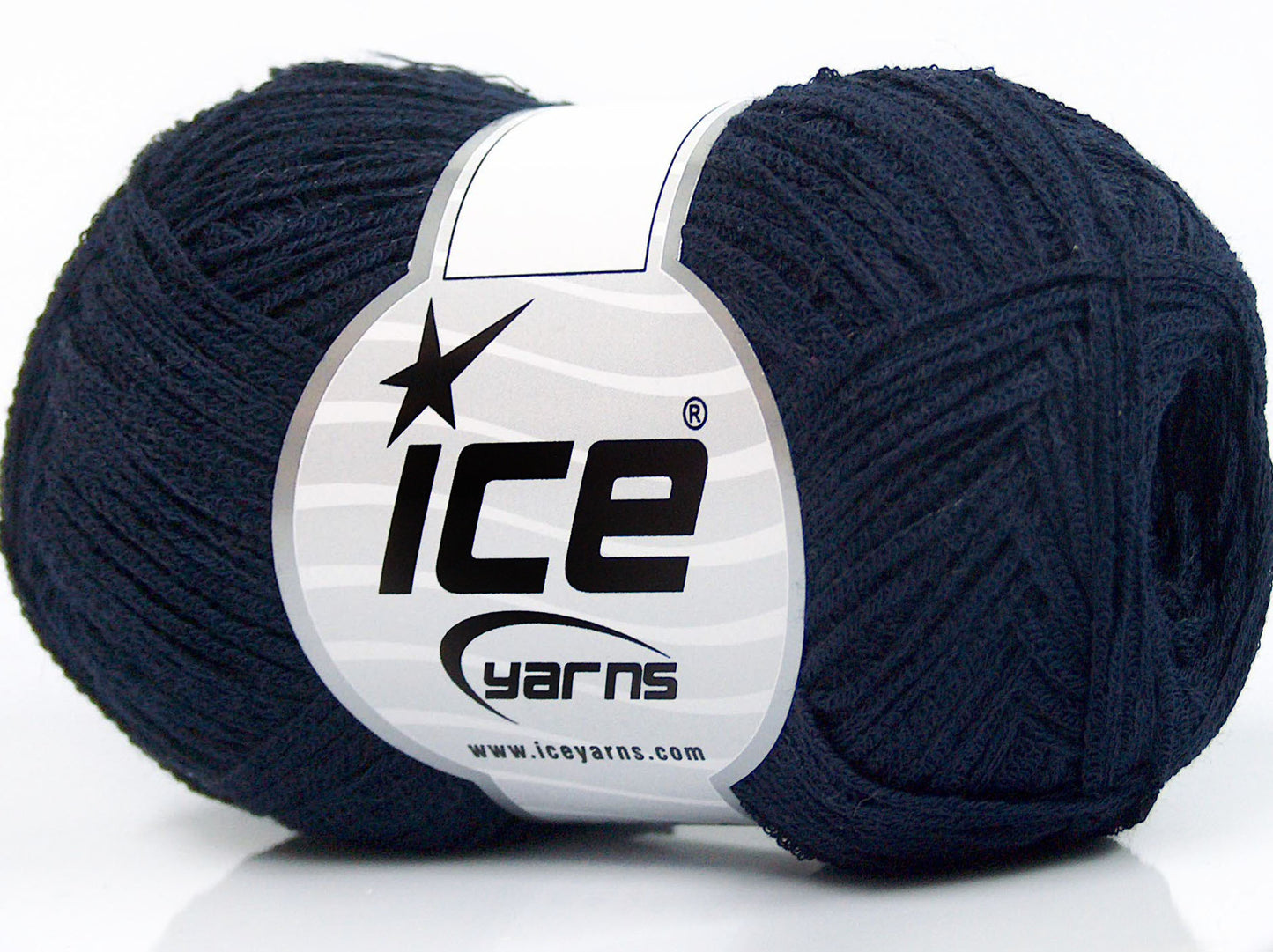 Lot of 8 Skeins Ice Yarns MUSTANG COTTON (74% Cotton) Hand Knitting Yarn Navy