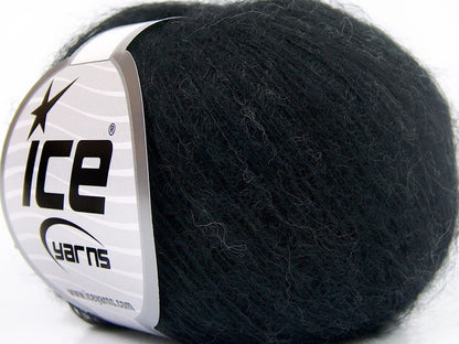 Lot of 10 Skeins Ice Yarns BABY ALPACA SUPERFINE (40% Baby Alpaca 10% Merino Wool) Yarn Black
