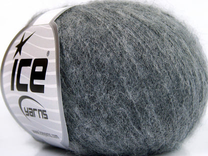 Lot of 10 Skeins Ice Yarns BABY ALPACA SUPERFINE (40% Baby Alpaca 10% Merino Wool) Yarn Grey